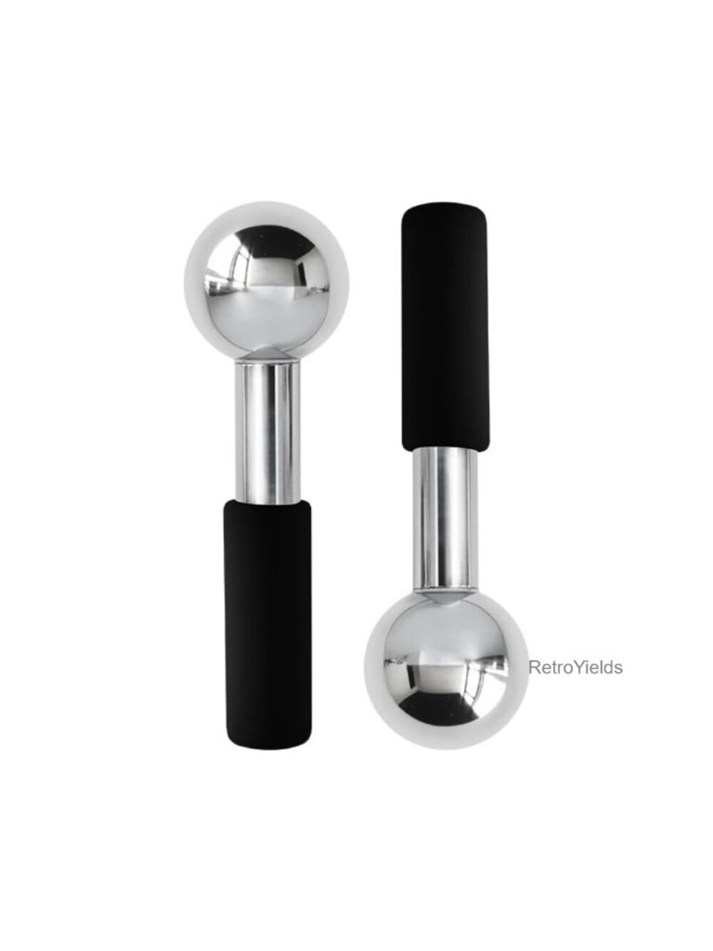 Unbreakable Stainless Steel Ice Globes Face Eye Cryo Sticks Hot Cold Facial